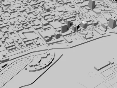 3D Toledo Map City Art Landmark Model of Toledo Skyline  3D print model