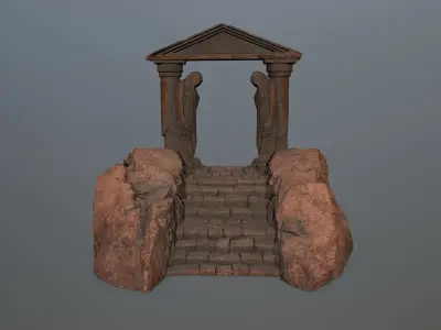 Souls  Gate Low-poly 3D model