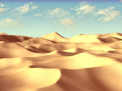 Desert Scene Low-poly 3D model