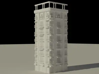 Baroque Building Low-poly 3D model