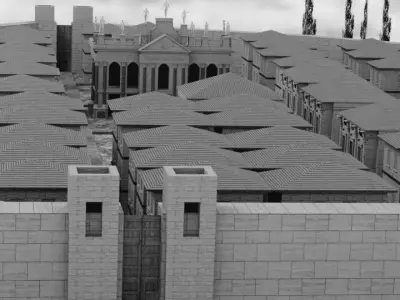 WALL AND CITY Free 3D model