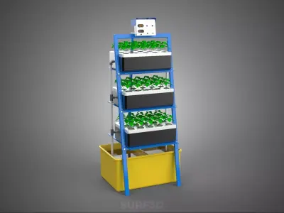 SMART HOME IOT NFT HYDROPONIC PLANT FARM CULTIVATION MONITORING 3D model