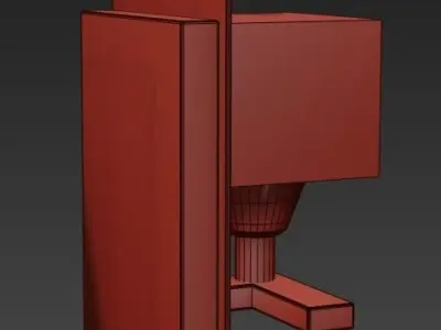 APLIQUE DE PARED ZEN CROMO 1 LUZ 3D model