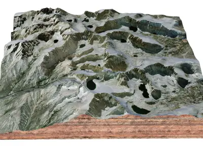 Mount Whitney California USA 3D model