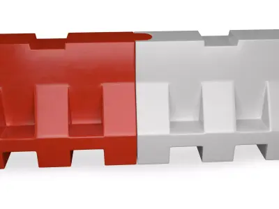 Plastic Road Barricade 3D model