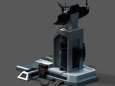 Scifi base building exterior skyscraper sci fi Low-poly 3D model