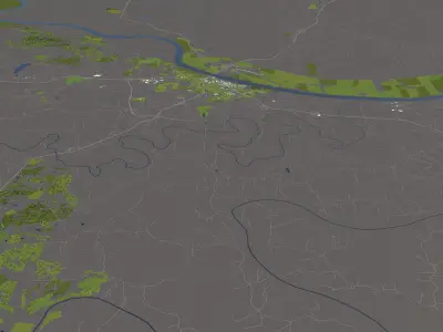 Jefferson City Missouri USA 50x50km 3D model