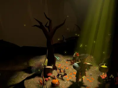 BABA YAGA HALLOWEEN 3D model
