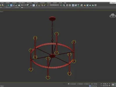 NOTRE DAME CHANDELIER Low-poly 3D model
