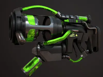 Sci-Fi  Biological Weapon Low-poly 3D model