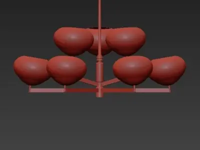 Retro Hanging Ceiling Light 3D model
