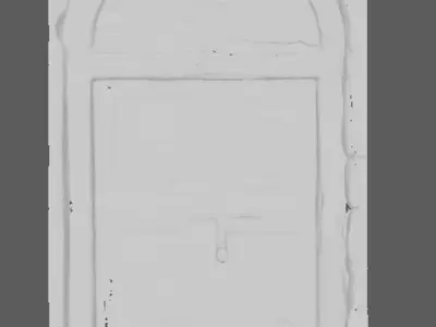 Exterior antique Indian wooden door1 3D model