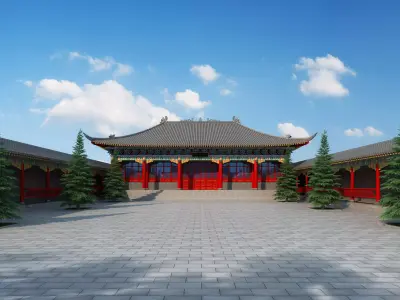 Chinese Ancestral Hall Architecture 3D model