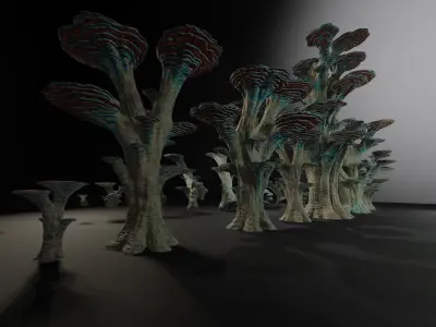 Alien Plant Mushroom Type 3 3D model