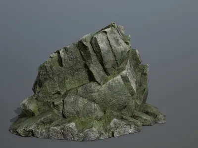 Mountain 3 rock Low-poly 3D model