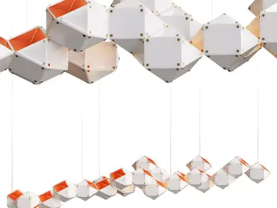 WELLES Long Chandelier von Gabriel Scott 3D model purchase