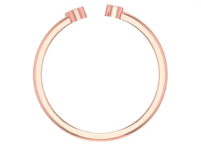 Solitaire Women Light Weight Band Ring 3D print model 25