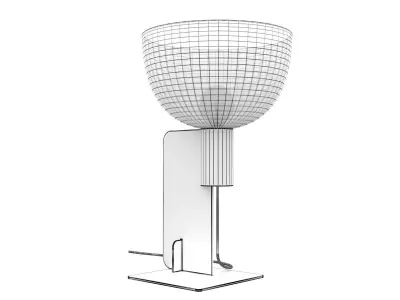 Olimpia table lamp with brass base and glass shade 3D model