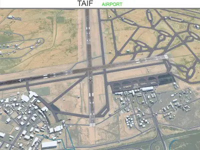Taif Airport 12km Low-poly 3D model