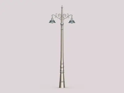 3D model of a street light lamp designed for use in game Low-poly 3D model