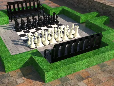 Chess Park 3D model