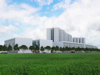 Building residential complex 3D model