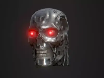 T 800 Head Low-poly 3D model