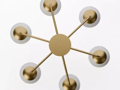 Vega Flush Mount Lamp Low-poly 3D model