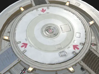 Sci-Fi Turnable PBR Low-poly 3D model