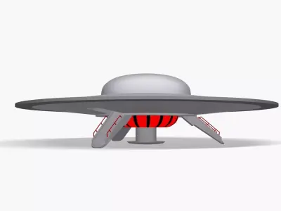 SPACE CRUISER  C57-D  from  Forbidden  Planet 1956 Sci-Fi film 3D model