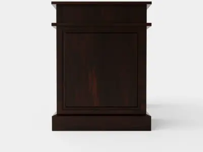 Wall Street desk English Low-poly 3D model