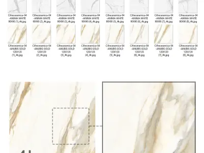 Cifre Ceramica Set 04 - Marble BUNDLE - 2 types - 4k Textures Texture