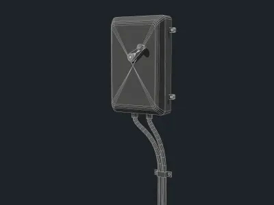Electrical Switch for games Low-poly 3D model