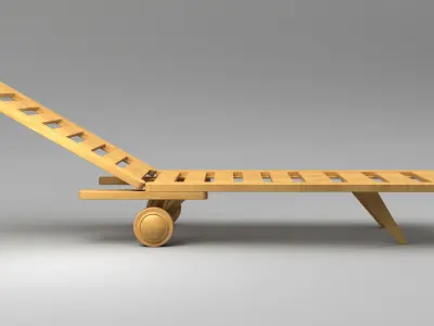 Pool Furniture Low-poly 3D model