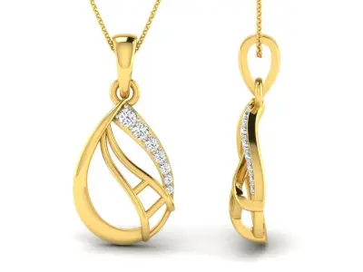 Solitaire Women Pendant 3dm STL OBJ FBX Renders Details 3D print model 87