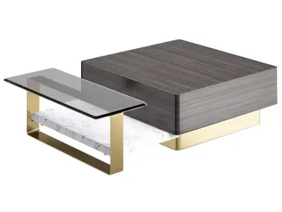 CENTER TABLE GEHRY Low-poly 3D model