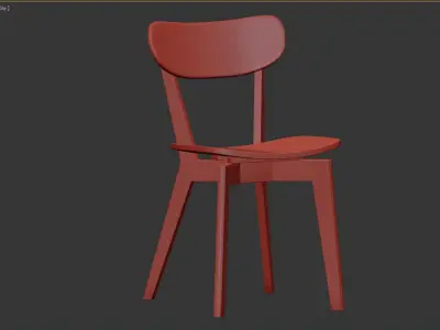 Roxby Dining Chair Oak 3D model