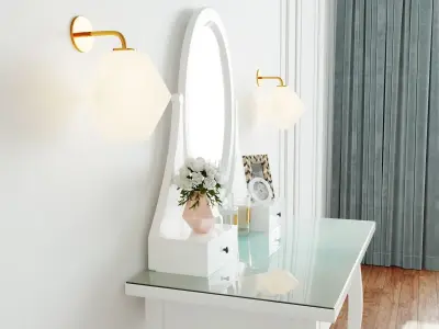 Dressing table with decor 3D model