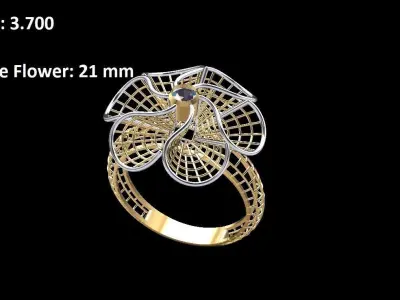 Turkish Ring FLower  3D print model