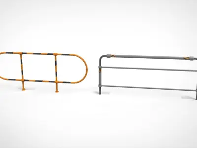sci-fi Railing 3 3D model