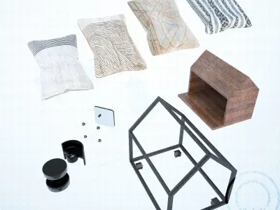 Cage pet House Low-poly 3D model