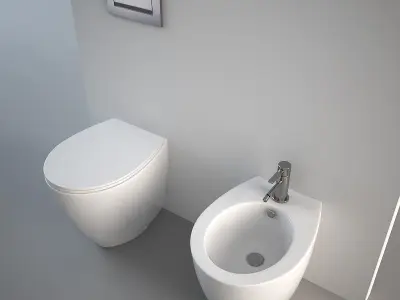 Catalano Velis 57 Toilet and Bidet 3D model