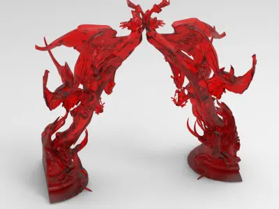 Blood fountain splash 2  3D model