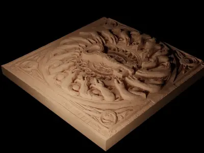 Key and Lock CNC 3d Print High Relief Sand Casting 3D print model