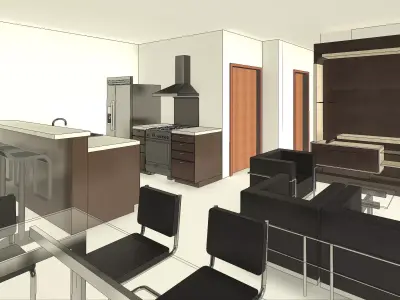 High Rise Residential Apartment Building 15 Floors Revit 2024 3D model