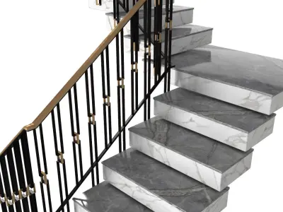 Stair Modern Art Deco style 3D model