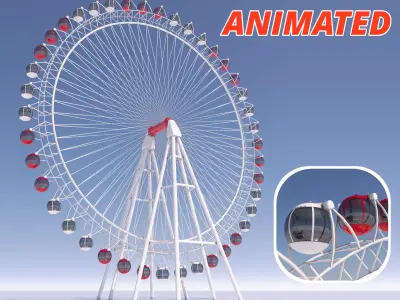 Heart of Antalya ferris wheel 3D model