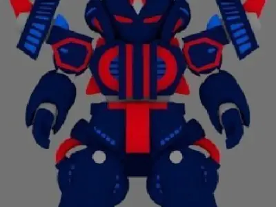 Super Mecha 8 - Wyagad of Code Name W4YDD Low-poly 3D model