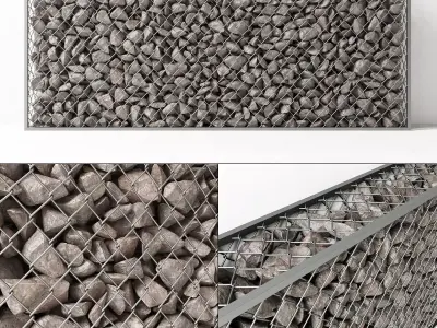 Gabion rock stone 3D model