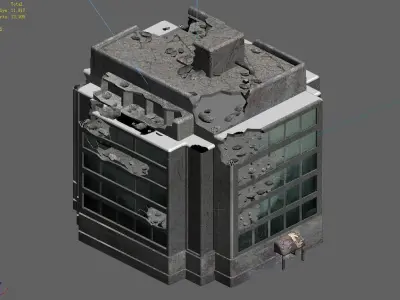 The future world - street waste 05 3D model